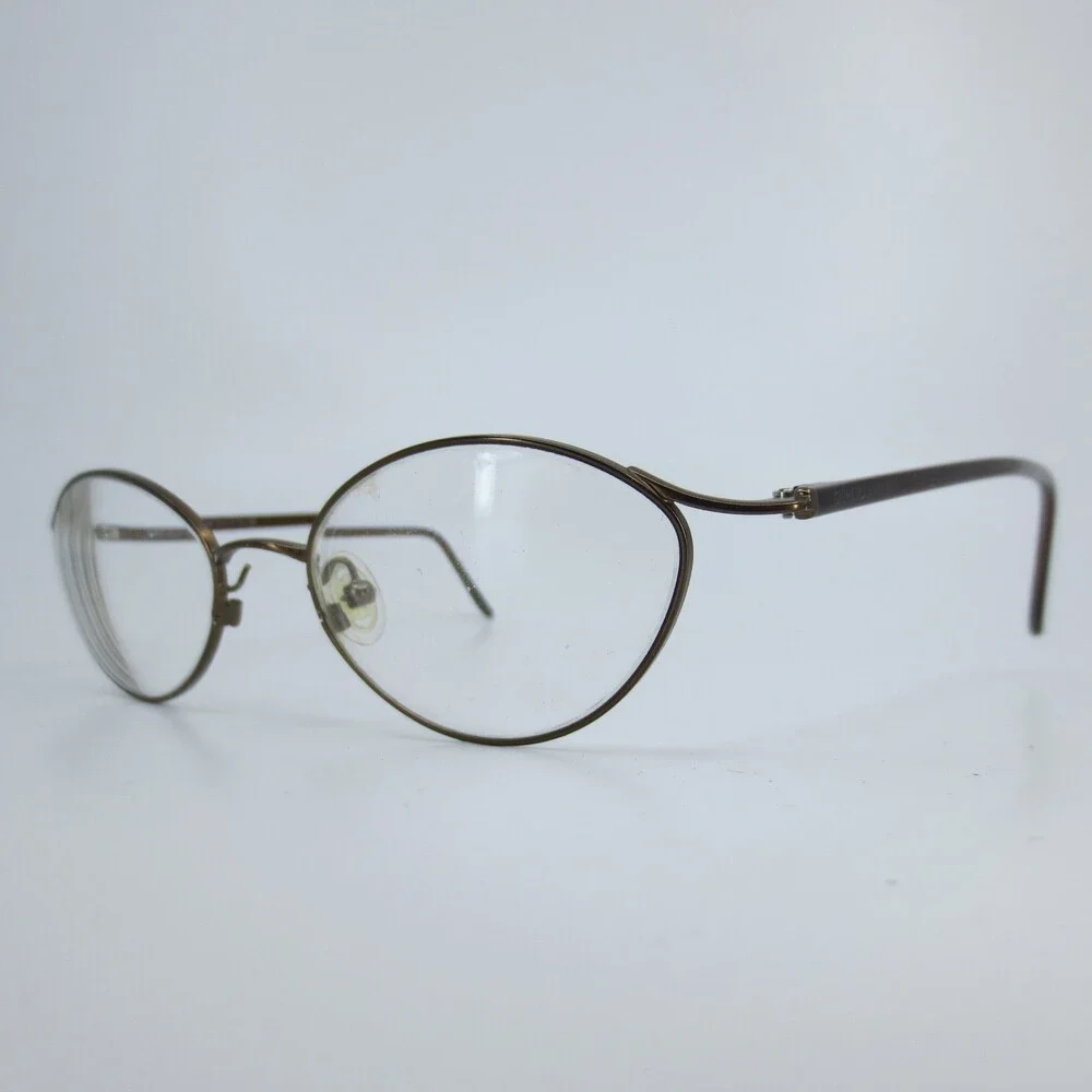 Giorgio Armani 1010 1126 Oval Eyeglasses Bronze Brown Metal Italy 48-17-130